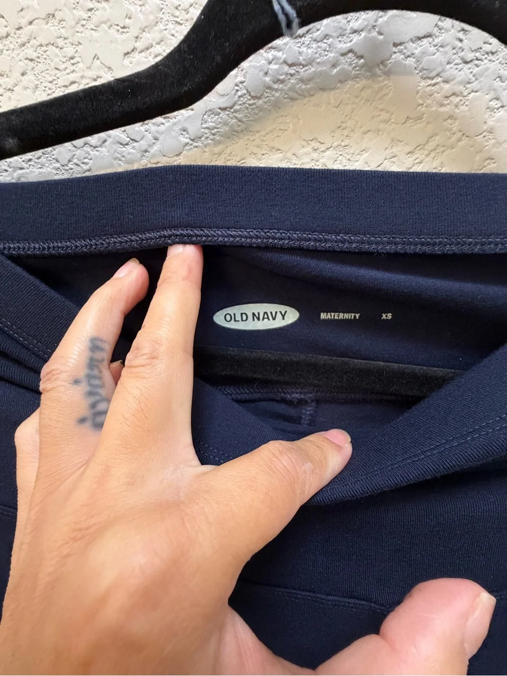Maternity Old Navy Navy Foldover Waist Leggings